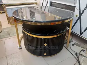 Newly Released Imported Round Center Table With 2 Drawer