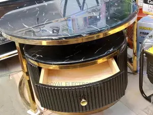 Outstanding Imported Round Center Table With 2 Drawer