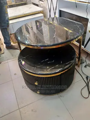 Well Design Imported Round Center Table With 2 Drawer