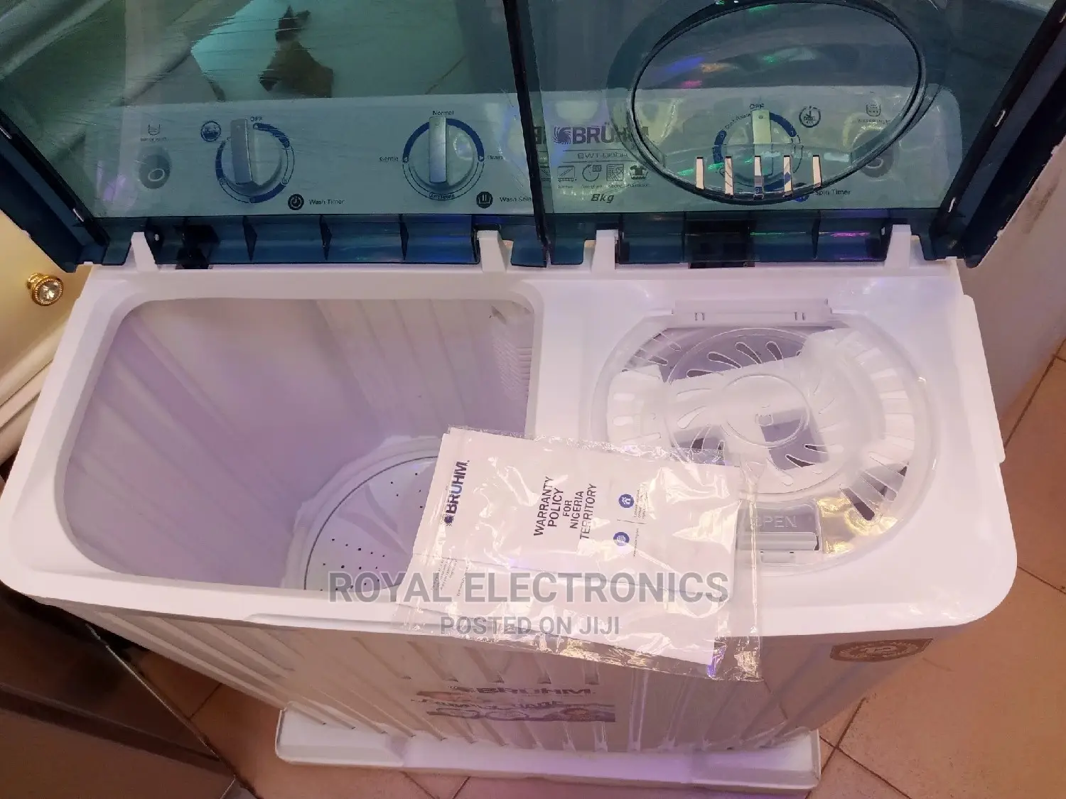 Authentic Bruhm 8kg Semi-Automatic Washing Machine