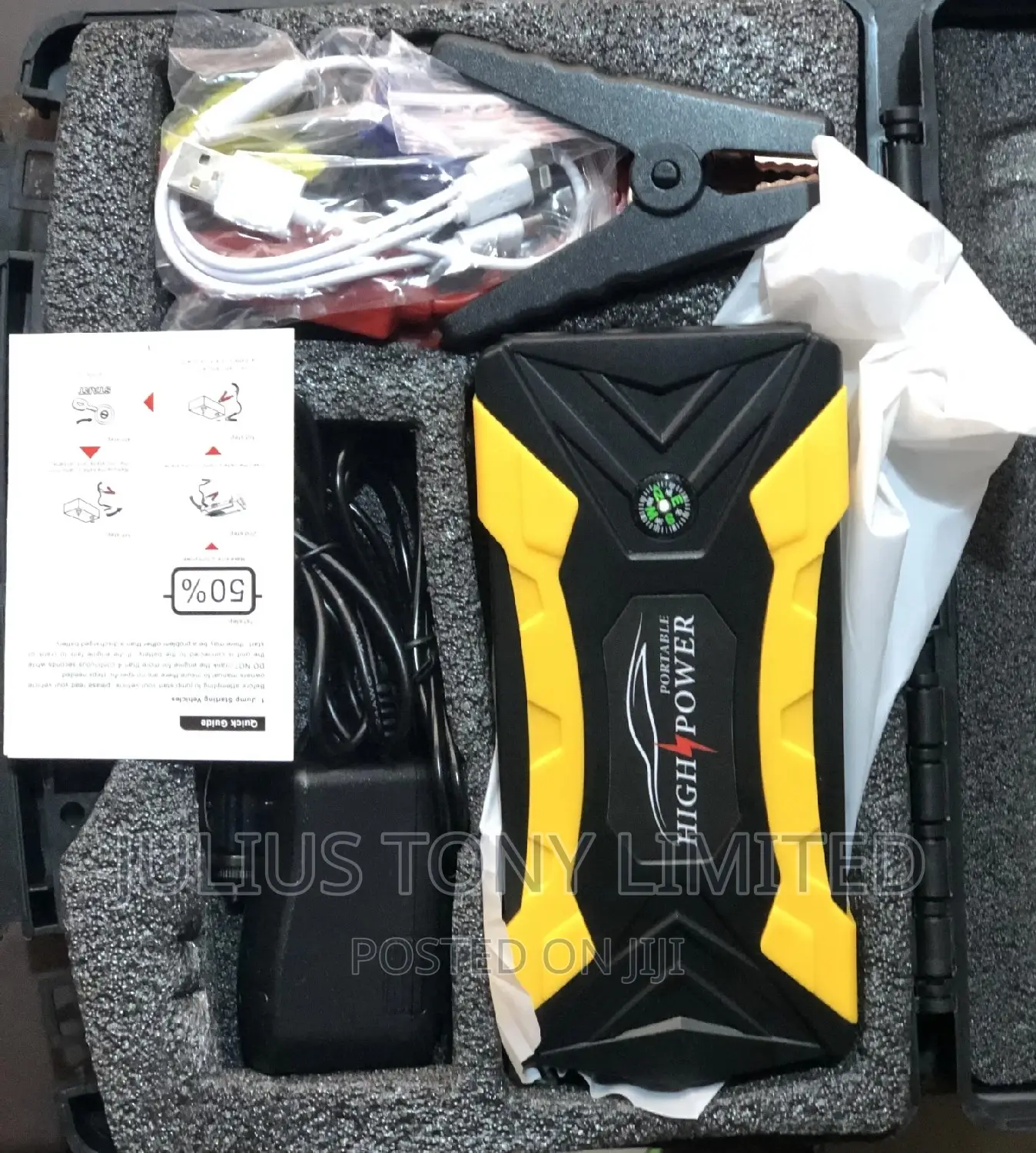 High-Power Car Jump Starter Kit Multi-Function Emergency Power Bank