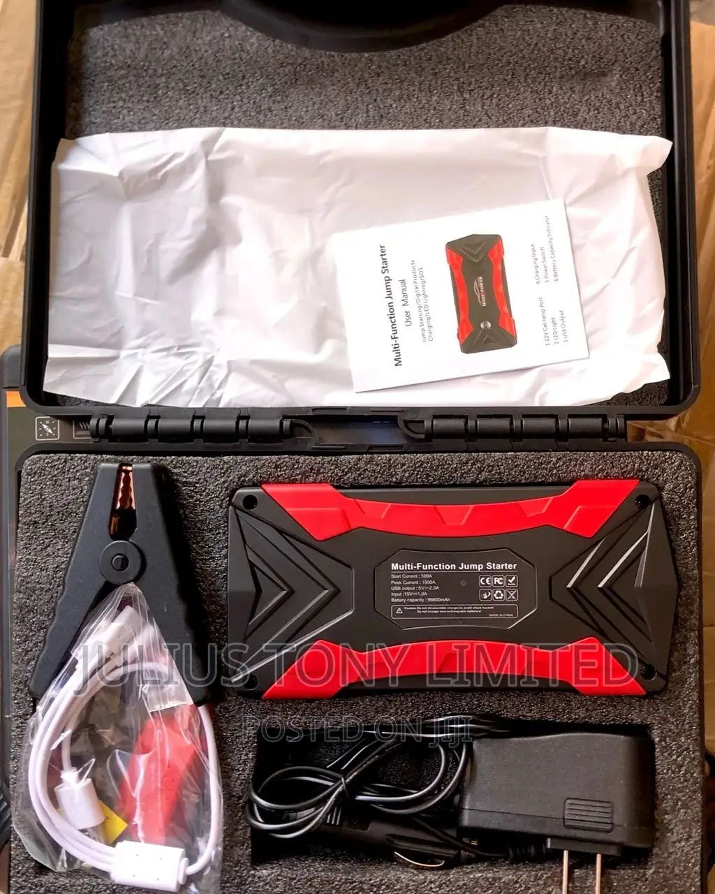High-Power Car Jump Starter Kit Multi-Function Emergency Power Bank