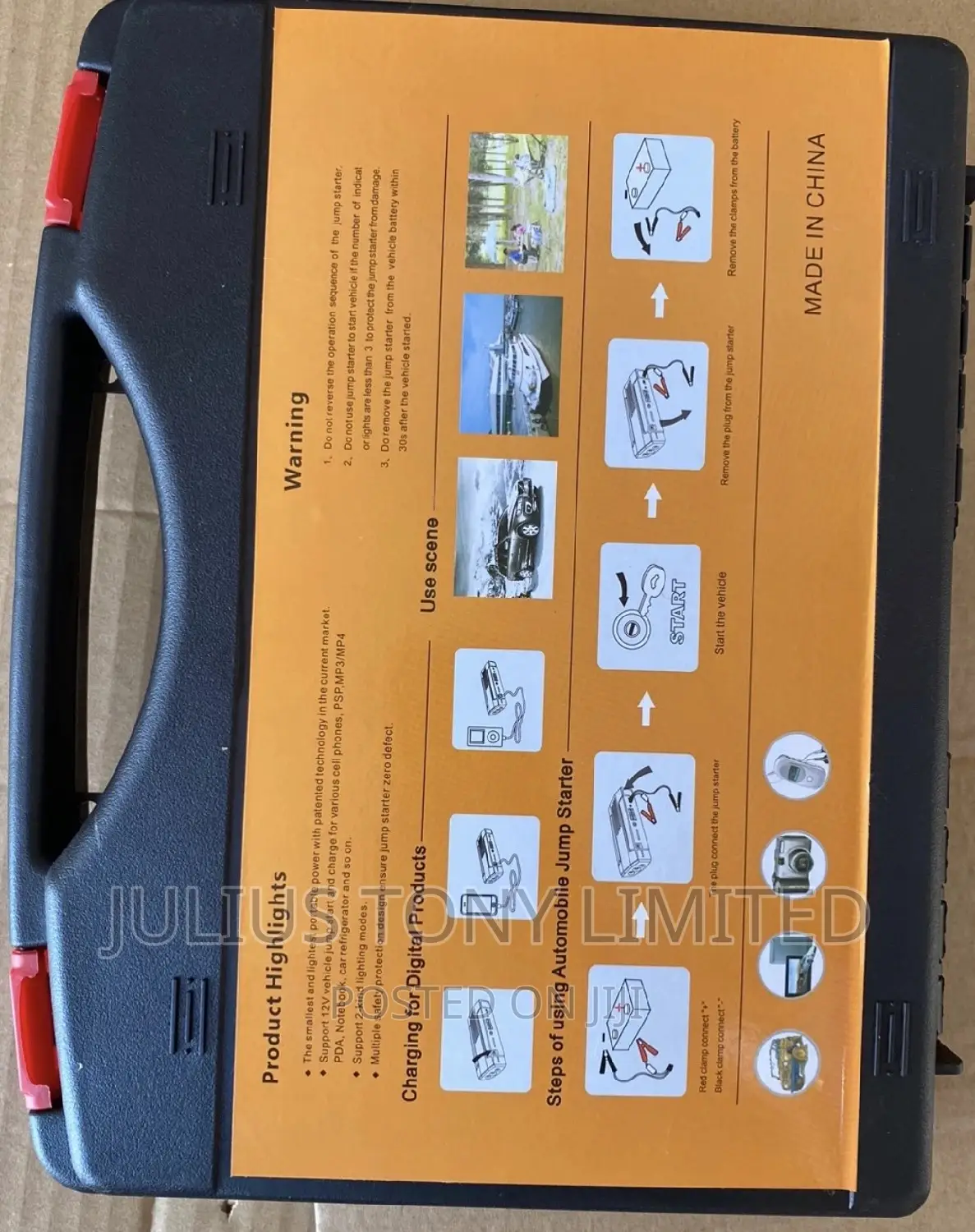 High-Power Car Jump Starter Kit Multi-Function Emergency Power Bank