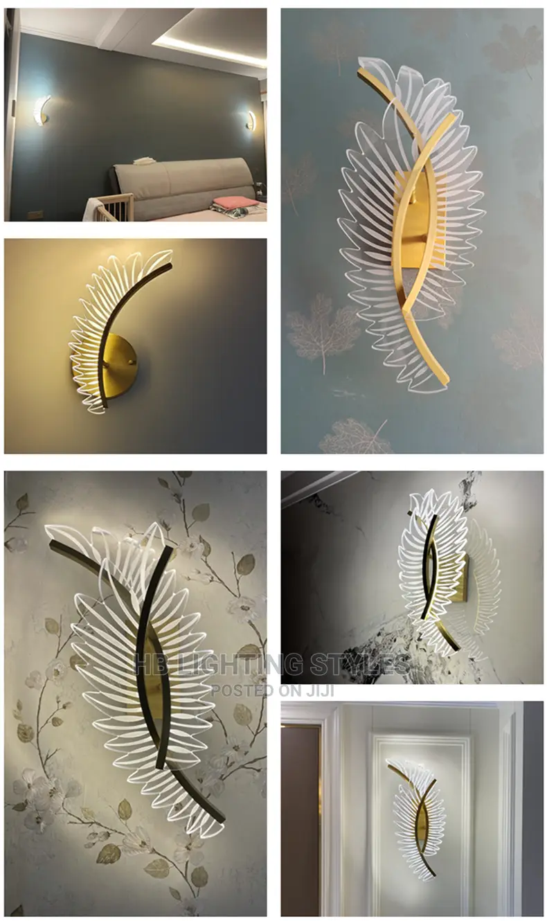 LED Feather Wall Light