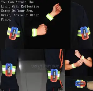 Police LED Flashing Warning Shoulder Light With Flashlight