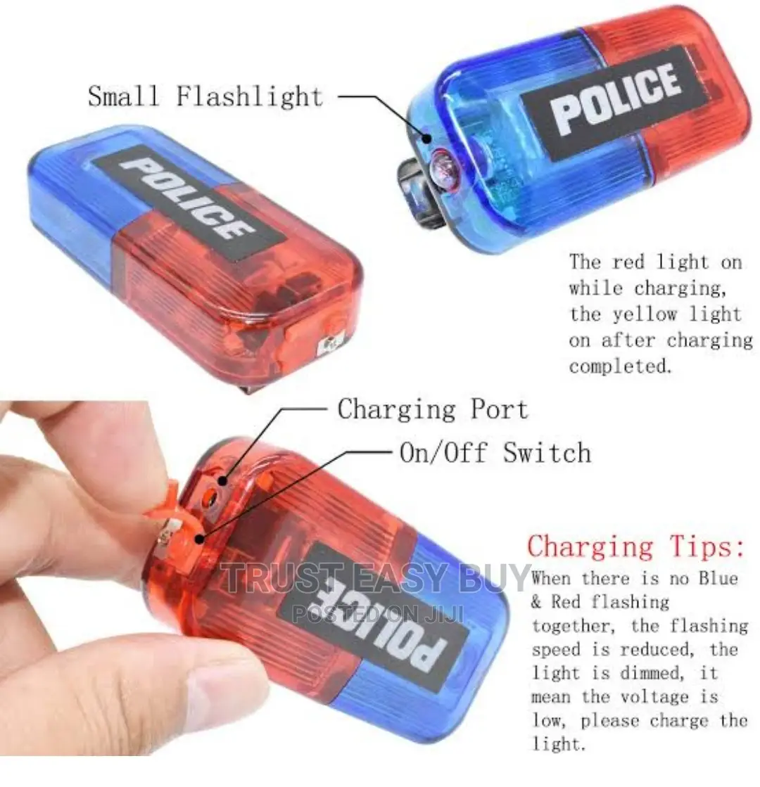 Police LED Flashing Warning Shoulder Light With Flashlight