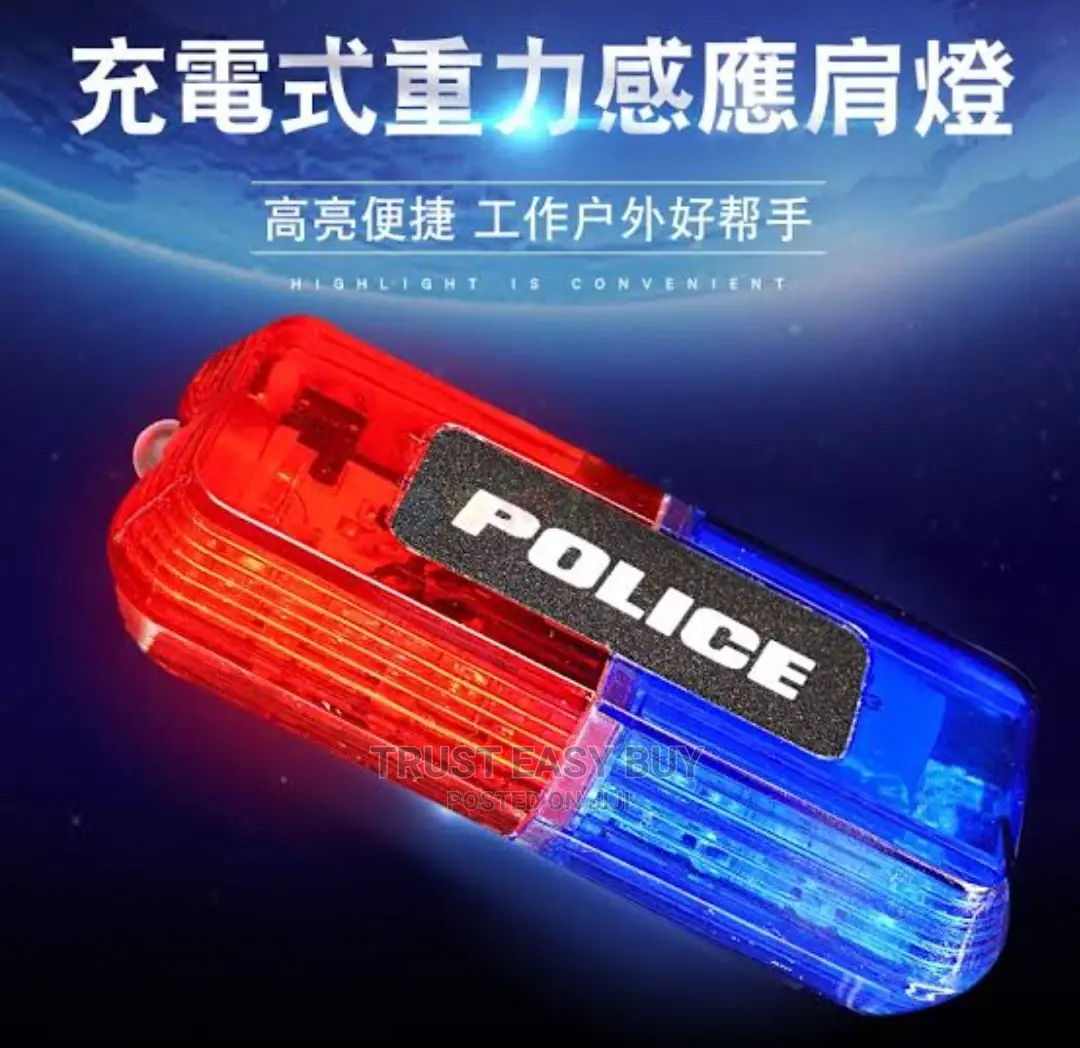 Police LED Flashing Warning Shoulder Light With Flashlight