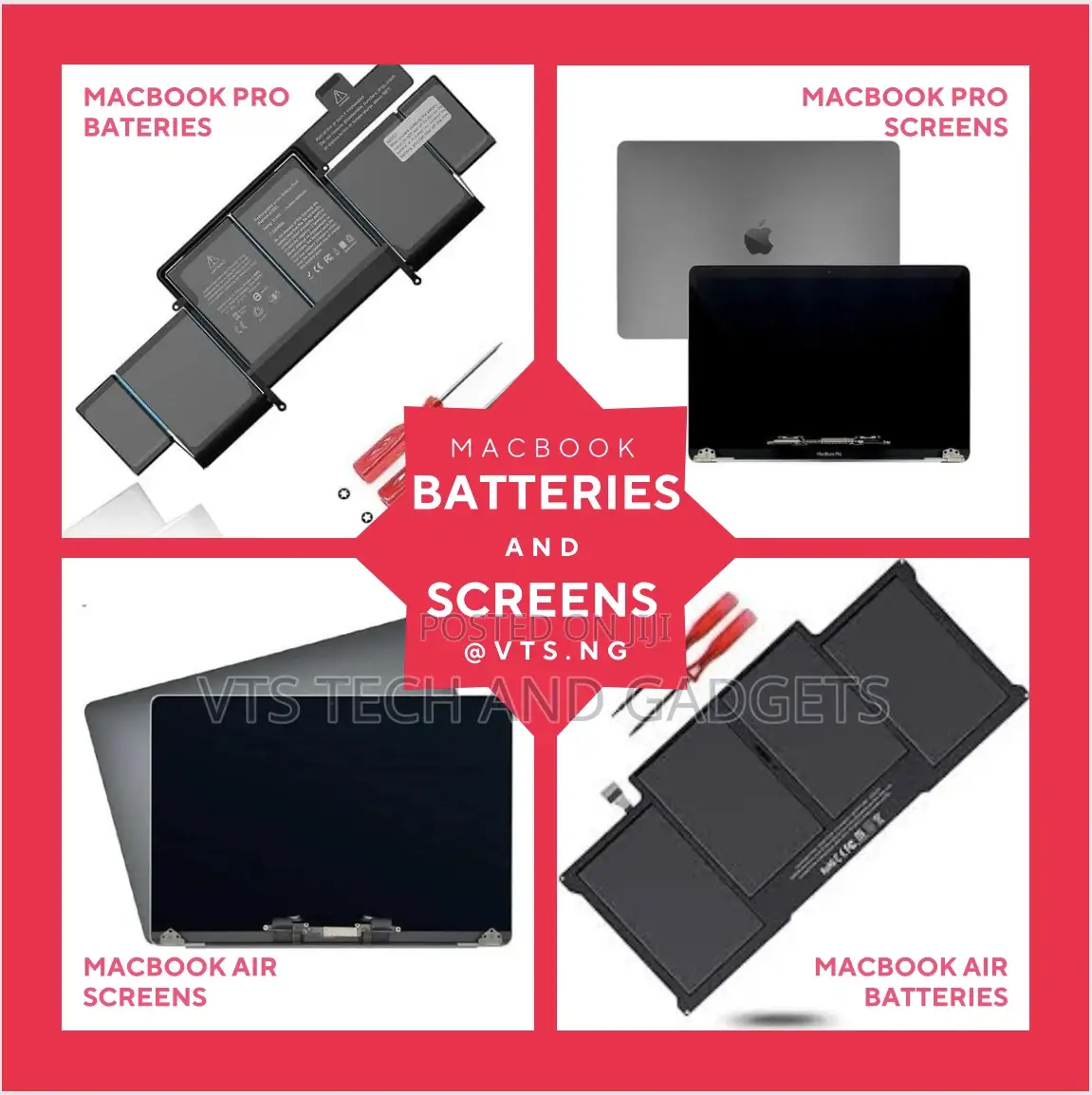 Battery and Screen Replacement for Macbook Pro and Air