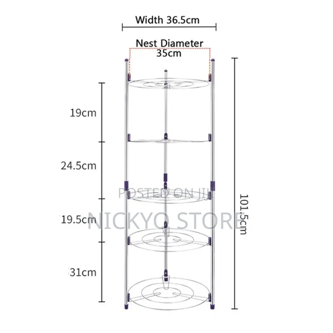 5-Layer Storage Holders Stable Kitchen Racks for Pot Stand