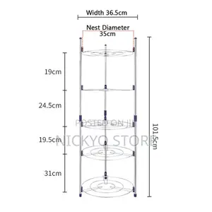 5-Layer Storage Holders Stable Kitchen Racks for Pot Stand