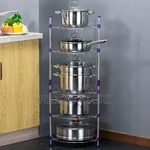 5-Layer Storage Holders Stable Kitchen Racks for Pot Stand