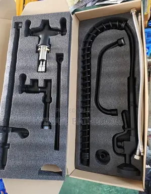 Quality Industrial Black Kitchen Mixer Tap