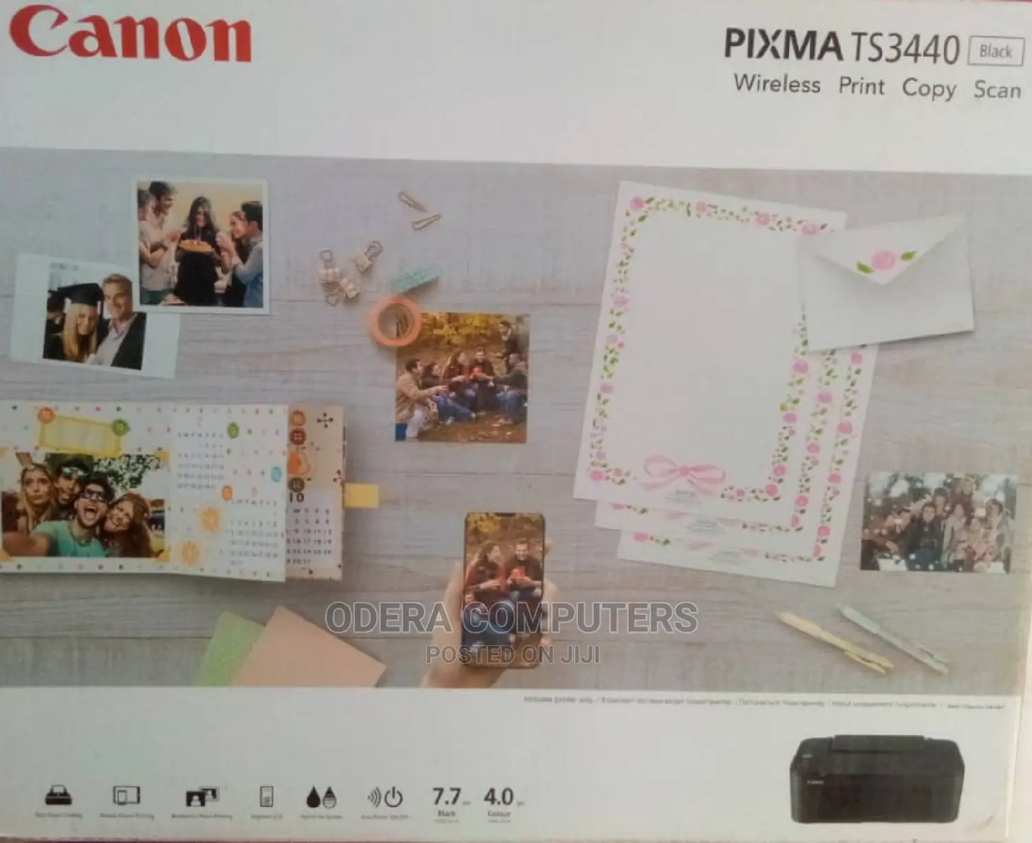 Canon PIXMA TS3440 Black Wireless Inkjet Printer