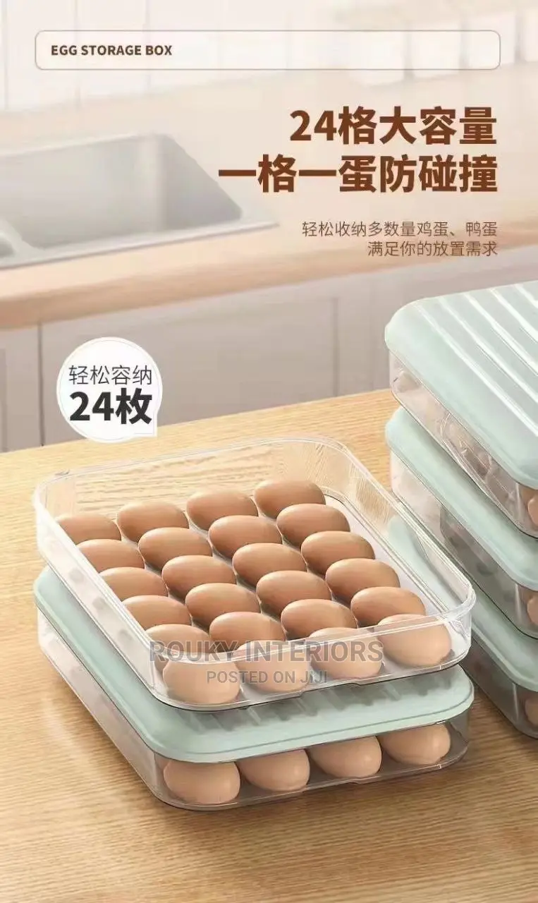 24pcs Clear Egg Storage Box