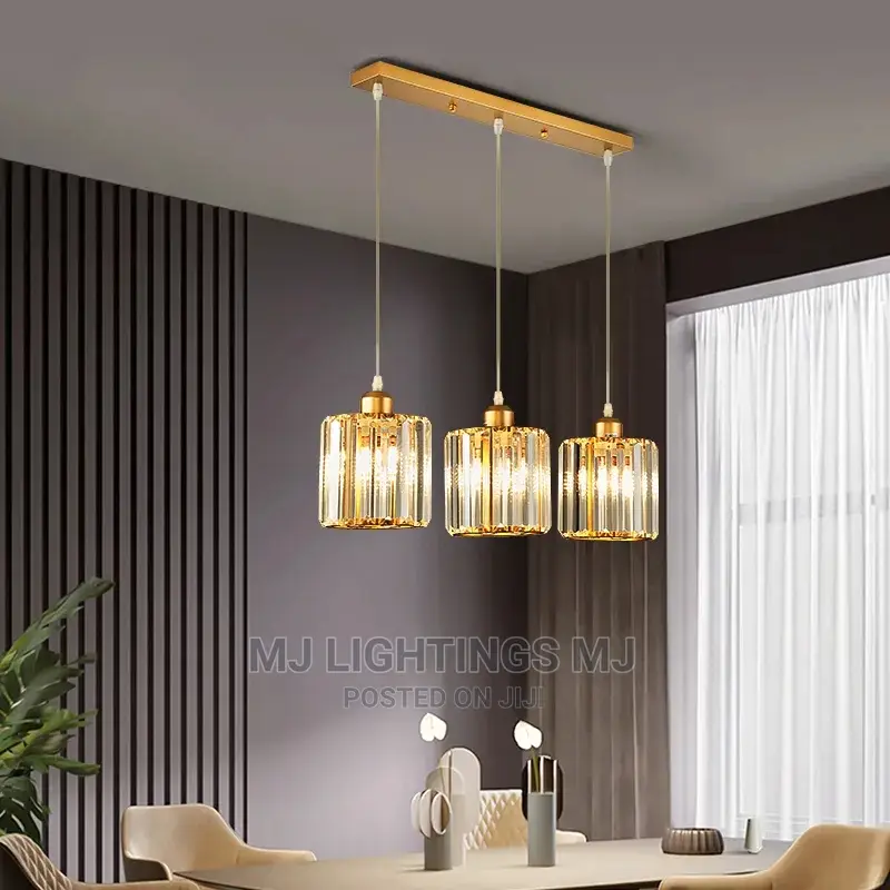 Creative Luxury Crystal Three Head's Chandelier Light.