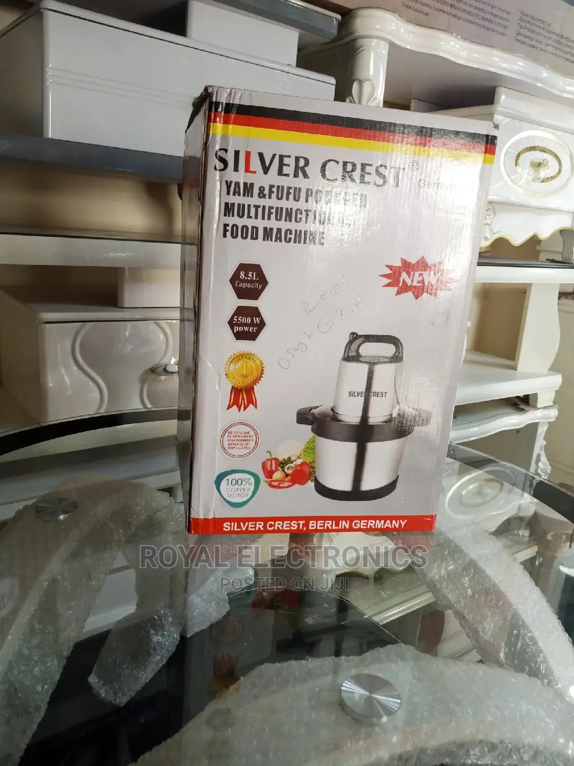 World Class Silver Crest(5500W)8.5L Yam Pounder Machine