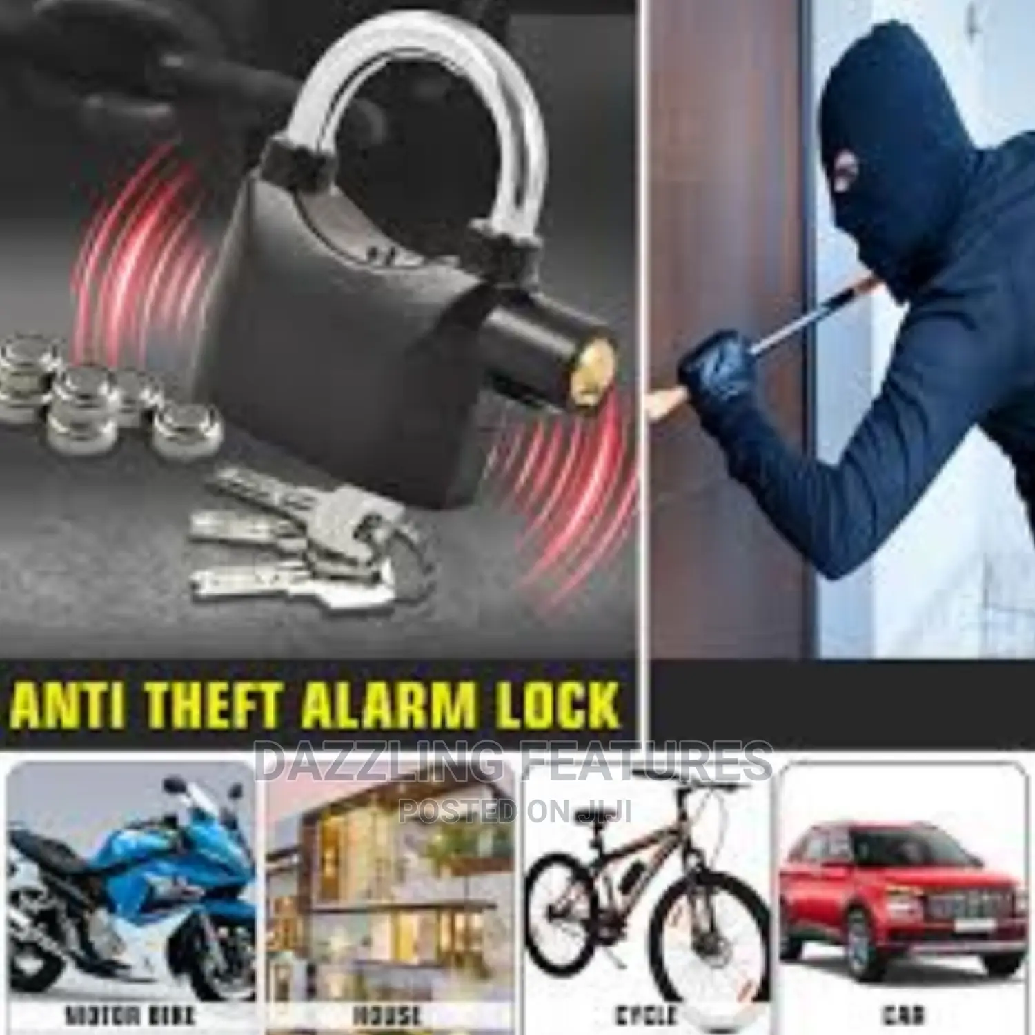 Anti-Theft Alarm Security Padlock