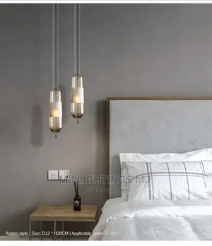 Restaurant Chandelier Lights Bedside Pendant Glass Light.
