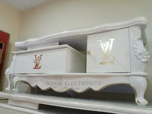 Classic Louis Vuitton Tv Stand With Double Drawer