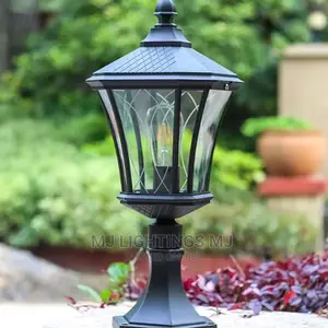 Retro Outdoor Pillar Lamp Landscape Porch Path.