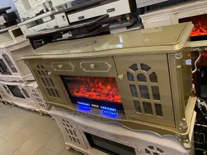 Quality Tv Stand With Fireplace 1.5mtrs