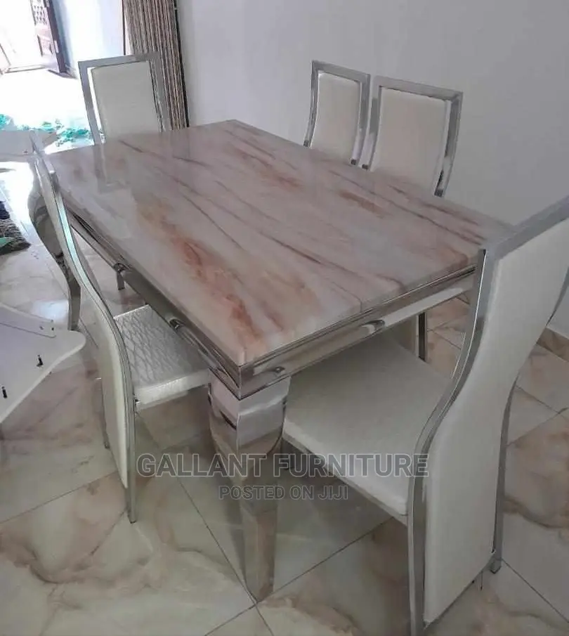 Quality Marble Dining Table Set With 6 Chairs