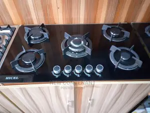 Hicel 5burner Built-in Gas Cooker Thick Top Glass