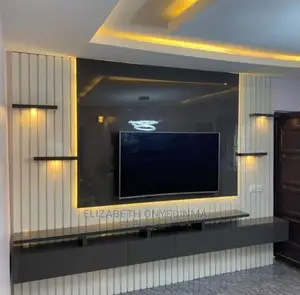 Tv Console Black and White Color With Light