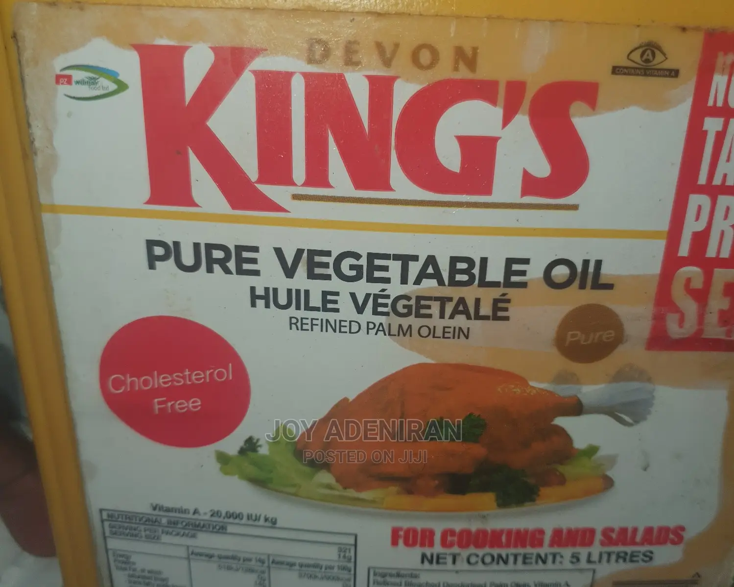 Devon Kings 5L Oil in Ikeja Meals & Drinks, Joy Adeniran Jiji.ng