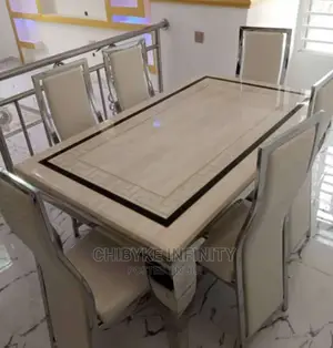 Imported Quality Marble Dining Table by 6 Seater