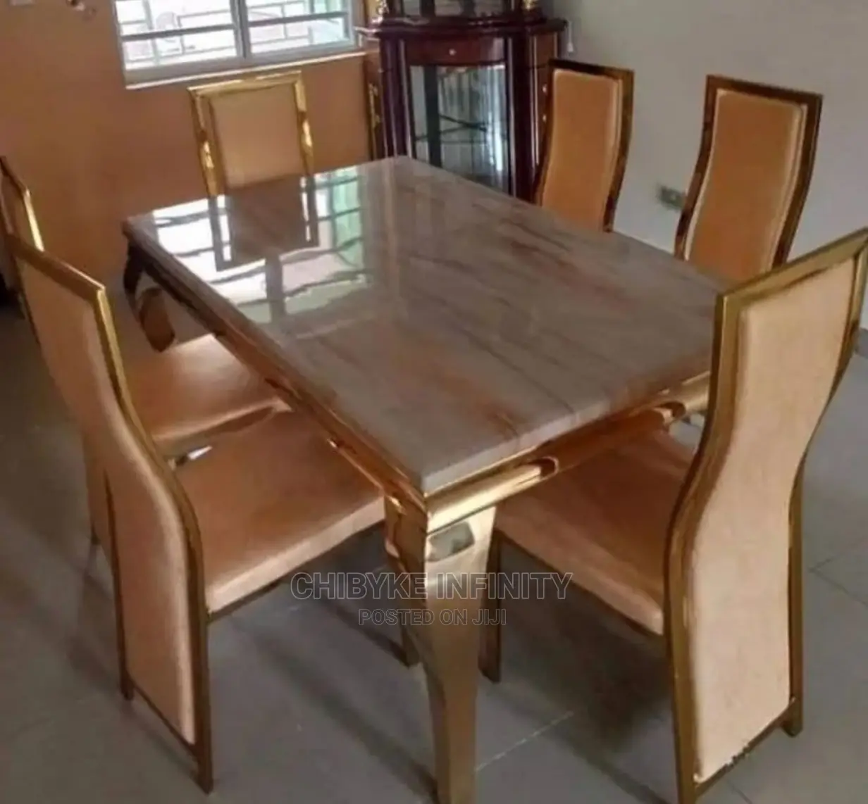 Imported Quality Marble Dining Table by 6 Seater