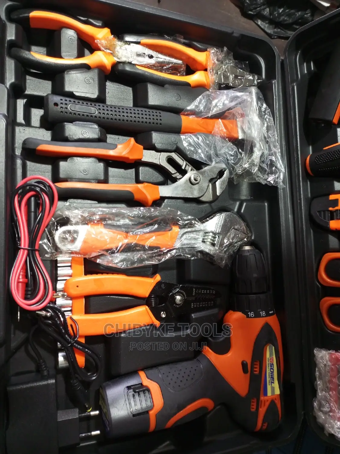 Tools Kit With Cordless Drill