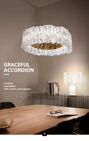 Design LED Pendant Lights PVC White Gold Stainless Light.