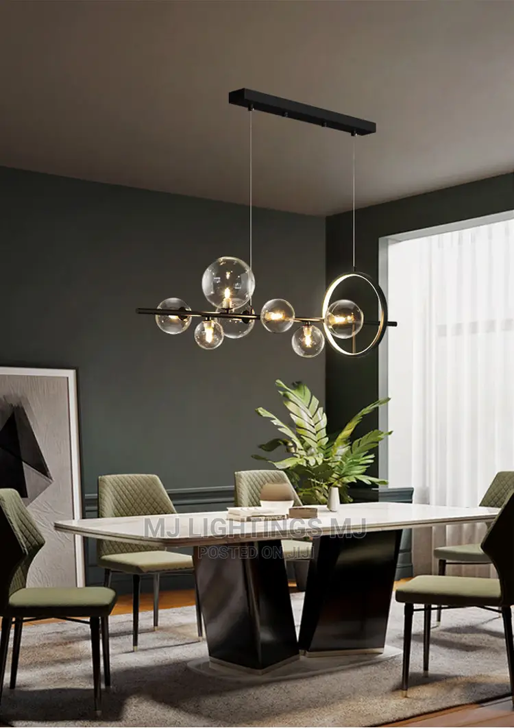 Modern Led Pendant Light Nordic Black Chandelier Light.