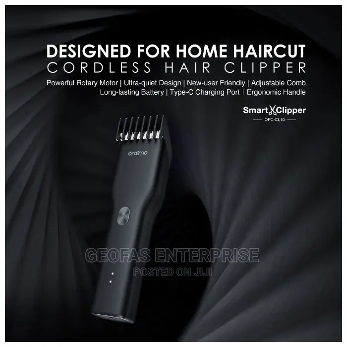 Oraimo Smart Cordless Electric Clipper With 1 Guilded Comb