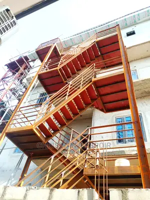 Metal Staircases and Reinforced Concrete Base Construction