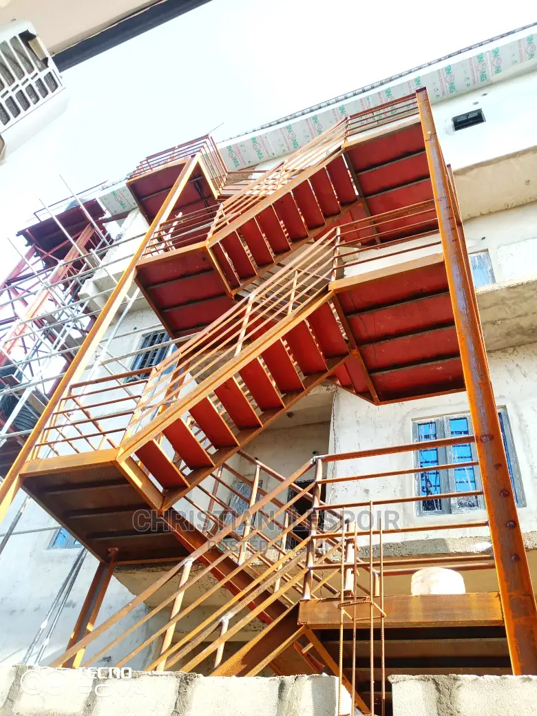 Metal Staircases and Reinforced Concrete Base Construction