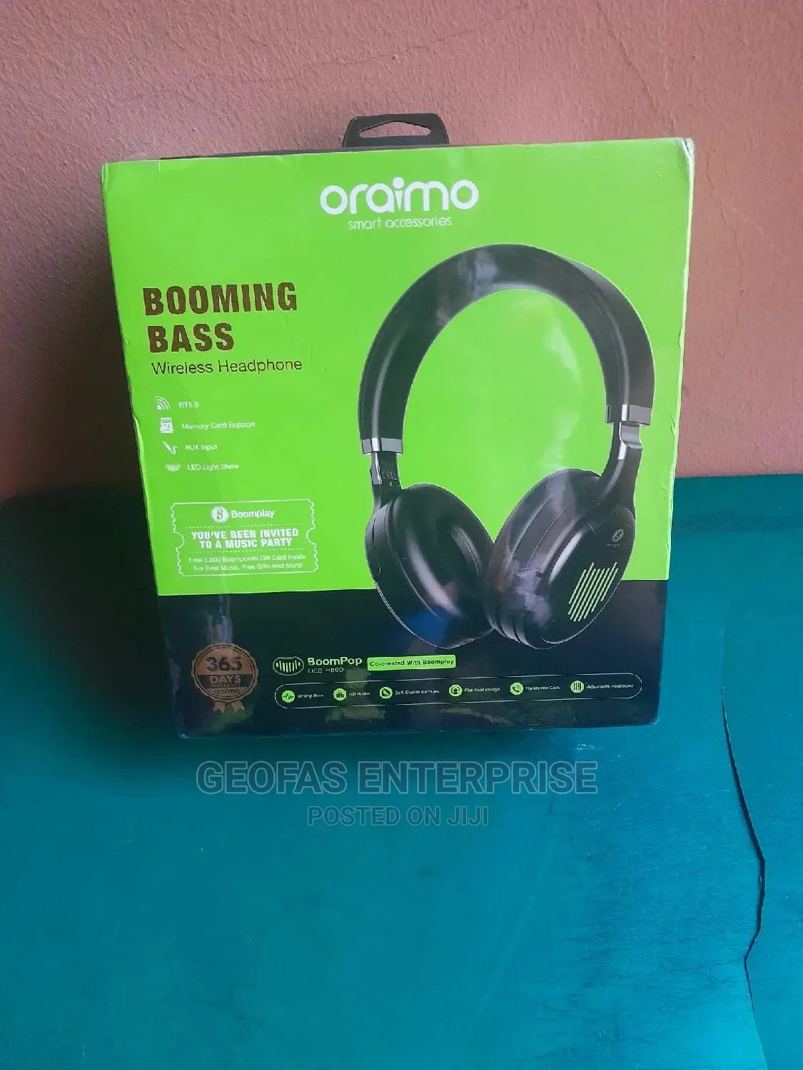Oraimo Boompop Over Ear Bluetooth Wireless Earphone
