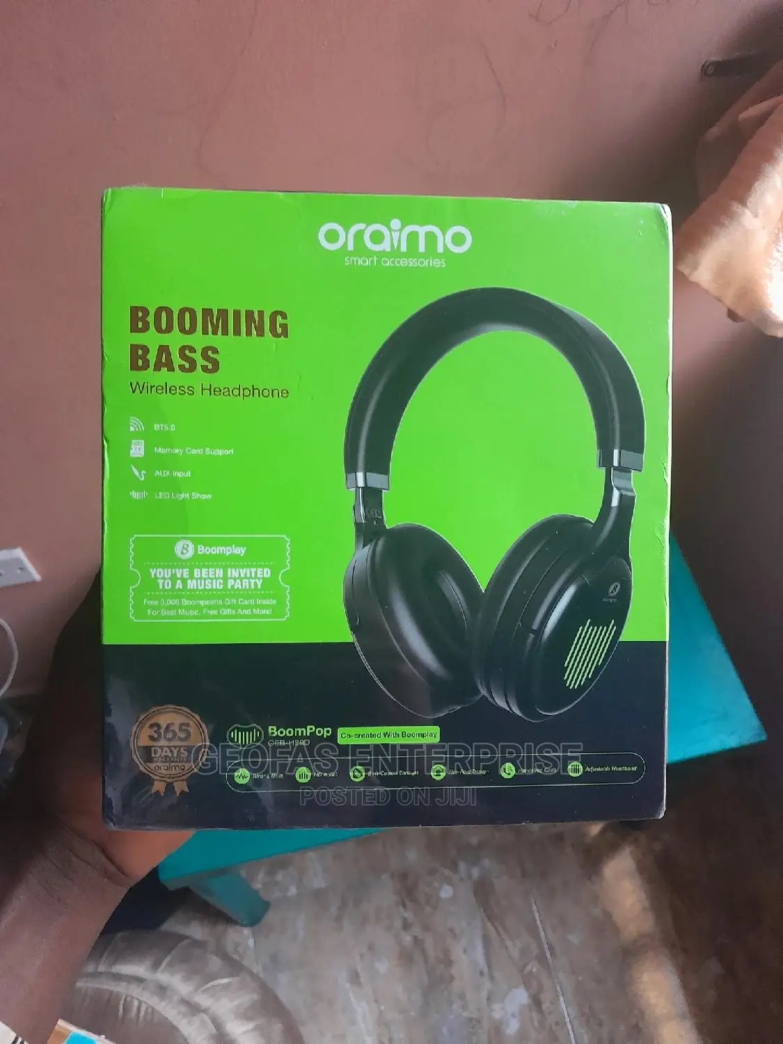 Oraimo Boompop Over Ear Bluetooth Wireless Earphone