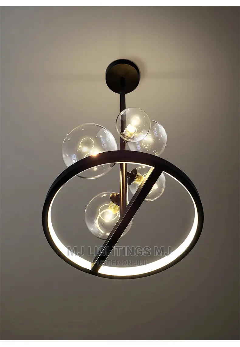 Nordic Glass Pendant Lamp Circle Ceiling Chandelier Light.