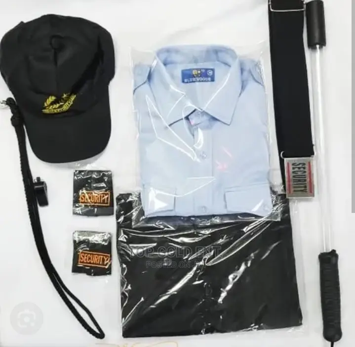 Security Uniform. Cap, Uniform, Belt, Boot