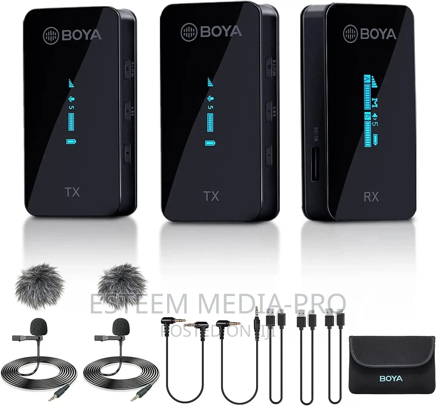 Boya Byxm6s2 Wireless Lavalier Microphone Set in Ikeja Audio