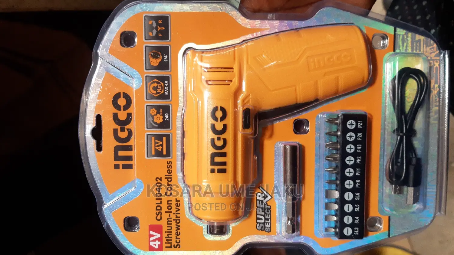 Ingco Cordless 4v Screwdriver