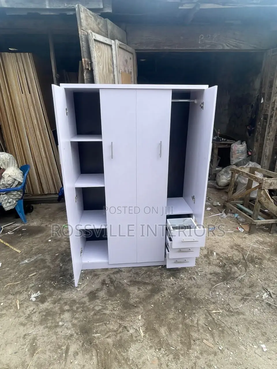 RDS White 4ft Wardrobe