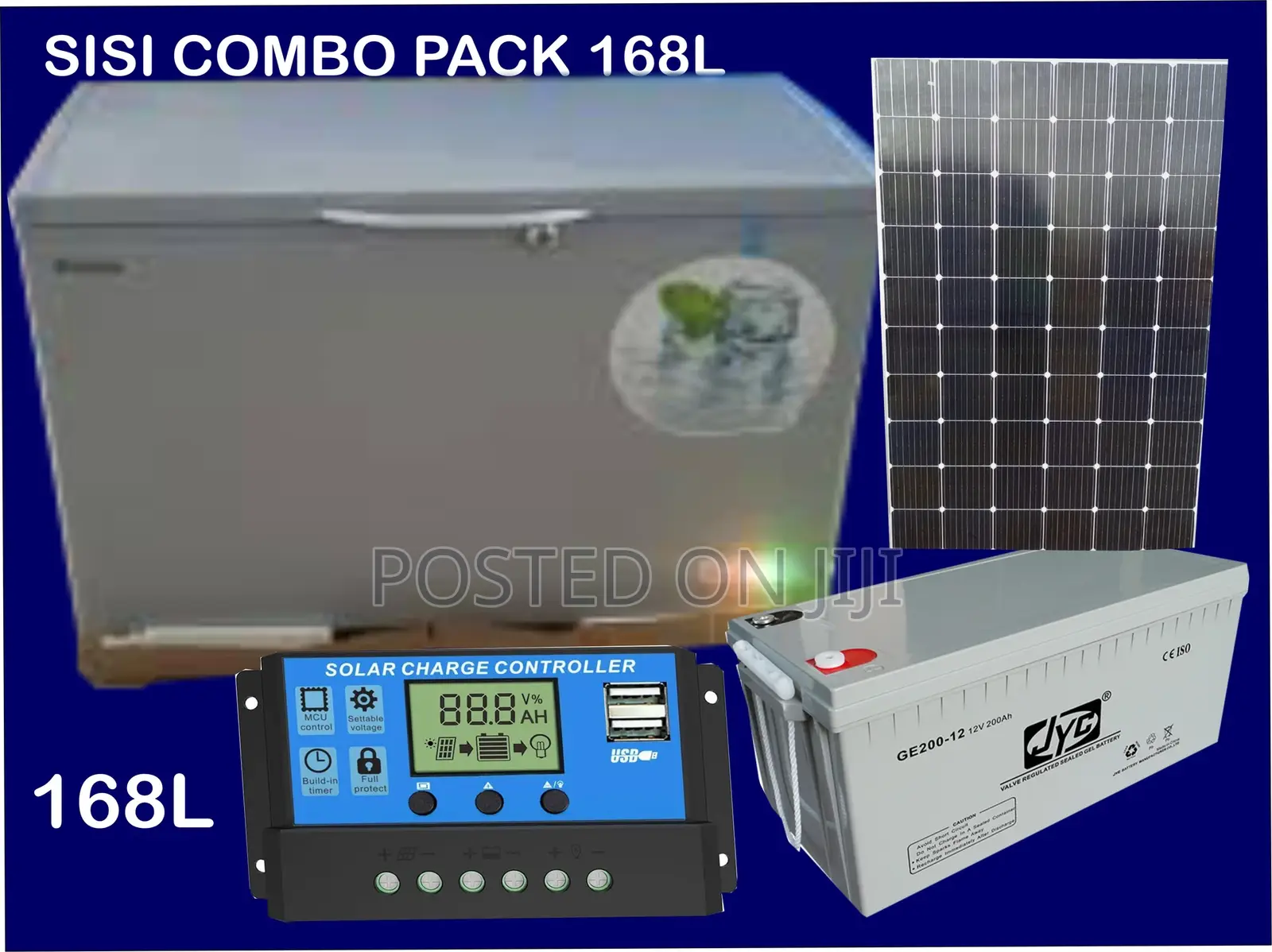 Bona 168l Ac Dc Solar Deep Freezer Combo