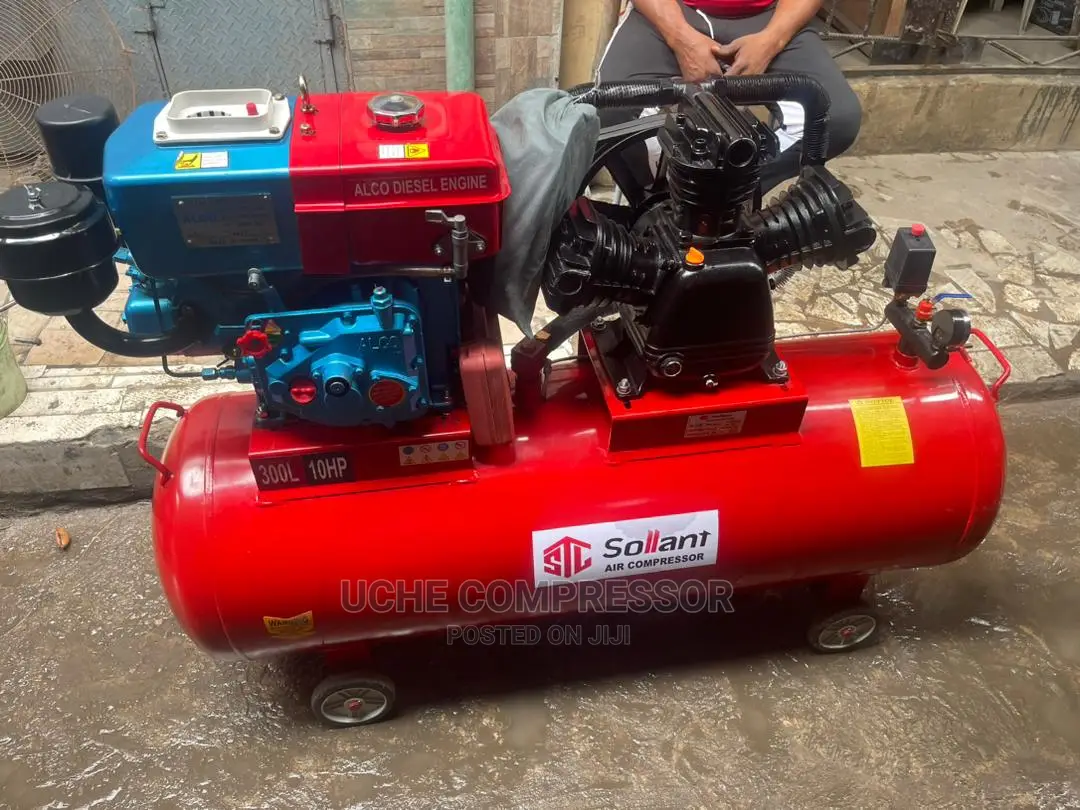 Air Compressor With Diesel Engine 10hp 300l