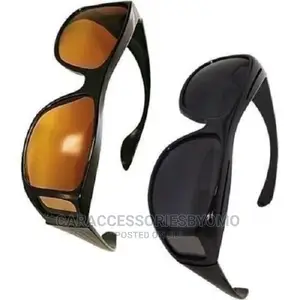 Hd Vision Day Night Wrap Arounds Glasses - 2pc