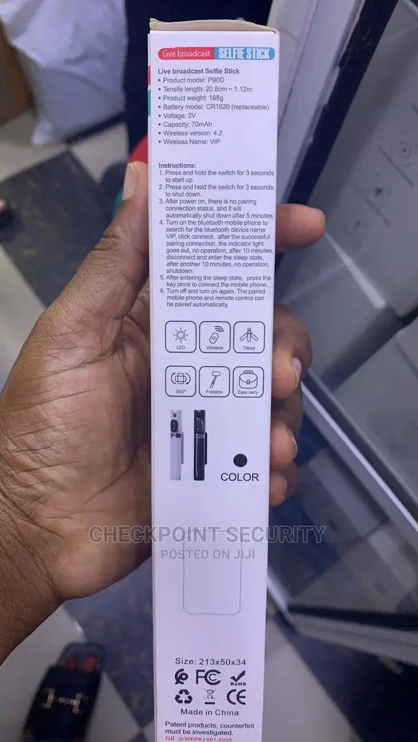 Selfie Stick With Light