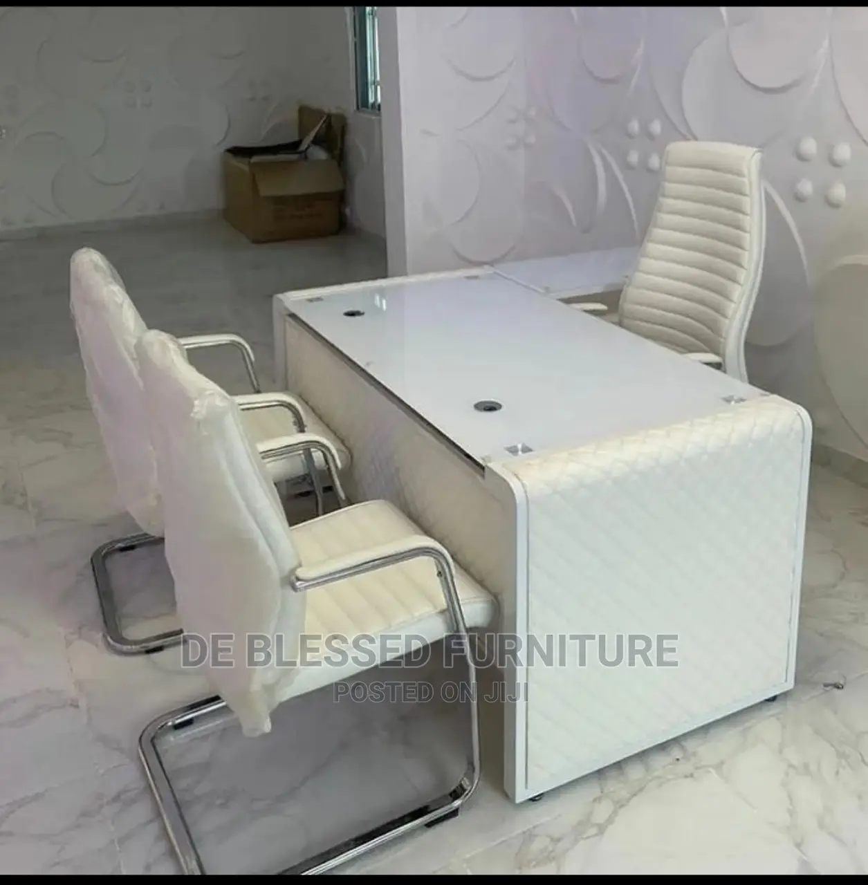 Executive White Office Table