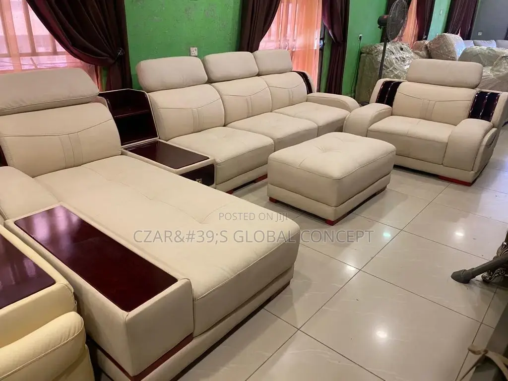 Executive L Shaped Leather Sofa Chair